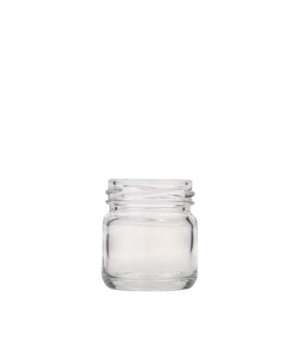 Barattolo in Vetro con Coperchio di vari colori, 40 ml, venduto in pacchi da 120 pezzi per Conserve e Condimenti