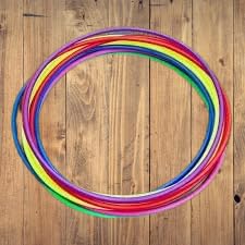 Hula Hoop, 18 cm Diameter, Multicolor Rainbow Design-image-40
