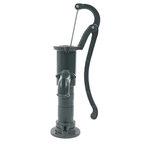 Hand Water Pump Rustic Cast Iron Pitcher Pump Hand Well Pump Press Suction For Yard Garden Ponds Farm Irrigation (Dark Green) #TOP3