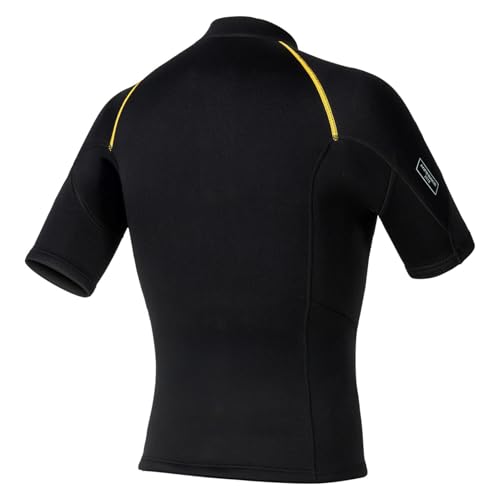 Chaqueta de neopreno para hombre 1.5mm con mangas cortas y cremallera frontal para deportes acuáticos, surf, buceo y natación miniatura 4