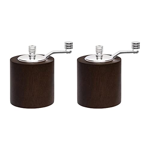 Olympia Dark Wood Salt and Pepper Mill Grinder Set Kitchen Spice Shaker