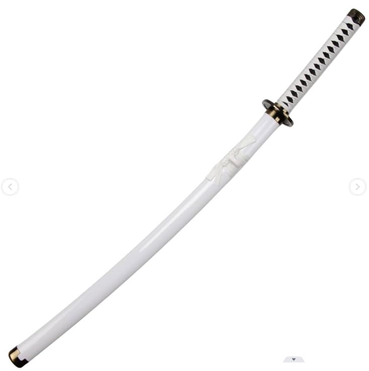 Image of One Piece Zoro Wado Ichimonji Katana | Life-Size Bamboo Wood Anime Sword for Cosplay & Display | Lightweight Practice Samurai Sword for Kids, Teens & Collectors |