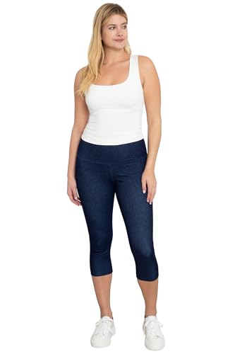 Legging ventre gonflé coton élasthanne bleu taille haute pour retrouver un confort immédiat