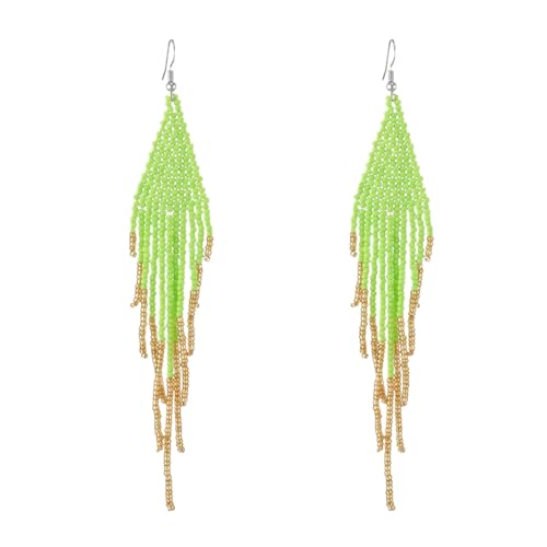 Boucles d'oreilles ethniques en perles pour femme à l'élégance artisanale durable
