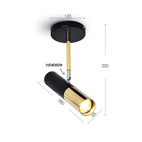 Lámpara de techo giratoria E14 en superficie para salón y pasillos 2