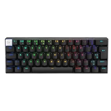 Teclado Mecânico Gamer Sem Fio Logitech G PRO X 60 LIGHTSPEED com Design Ultra Compacto TKL 60%, Switch Óptico GX Tactile, RGB LIGHTSYNC, Conexão Bluetooth ou USB, Compatível com Windows - Preto