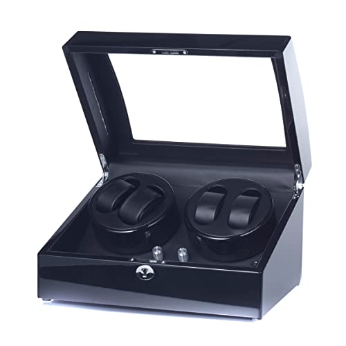 Raoul U.Braun Uhrenbeweger Eleganza für 4 Uhren Klavierlack Schwarz LED Beleuchtung