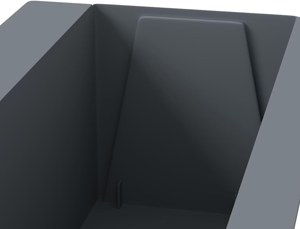 Set of 12 Gray Polypropylene Flower Boxes 14.2 x 5.3 x 3.7 Inches for Outdoor UV Box Gardening on Balcony Patio Window Sill