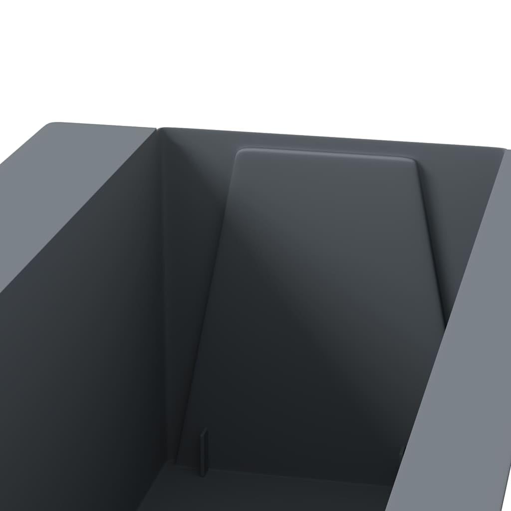 Graue Pflanzkästen für Europaletten 12 Stück aus PP 36x13,5x9,5 cm Hochbeet Balkon Garten