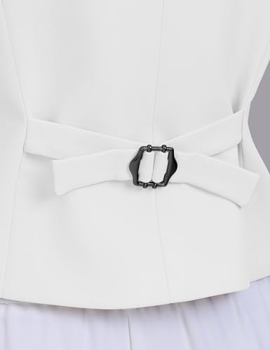 Foucome Vest for Women V Neck Button Up Asymmetrical Hem Dressy Casual Suit Vest Waistcoat4