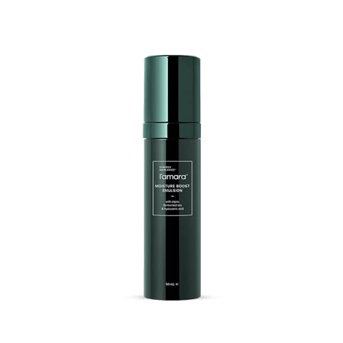 Synergy Worldwide L’amara Moisture Boost Emulsion | Hidratante facial con ácido hialurónico, té fermentado y algas | Hidrata y nutre | Antioxidante | Piel uniforme | K-beauty | 50ml