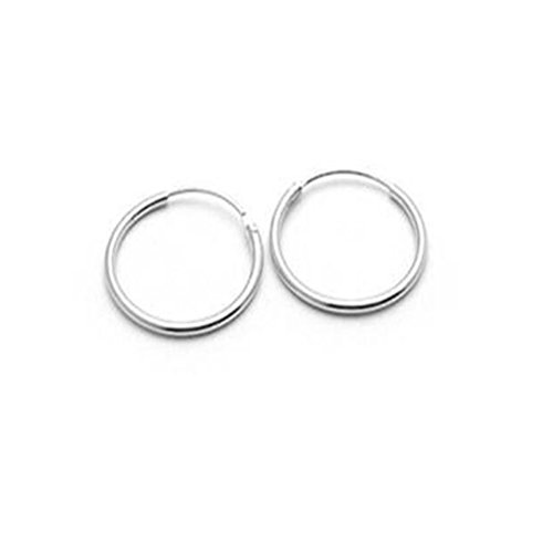 Preisvergleich Produktbild Nanhong Kreolen-Ohrringe, Ohrringe, 925er-Sterling-Silber, 12 mm
