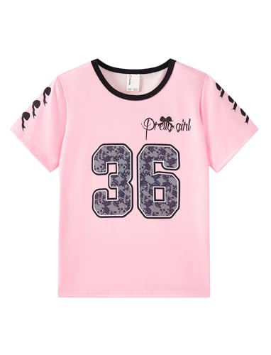 Image of PATPAT Girls Crewneck Short Sleeve Graphic Tees Animal Print Shirts Cute Summer Outfits 5-12 Years