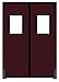 Chase Doors - 8496RDBUR - Polyethylene Swinging Door, Burgundy; Number of Doors: 2, 7 FTW x 8 ftH
