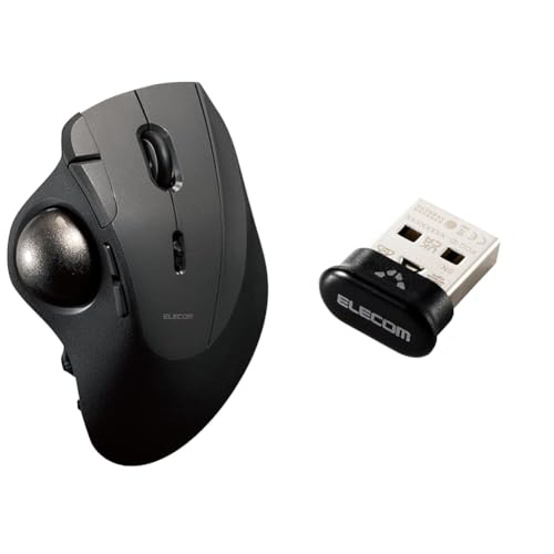 【追加USBレシーバーセット】 エレコム トラックボールマウス IST PRO マルチ接続 Bluetooth 無線2.4GHz 有線 ベアリング支持 10ボタン チルトホイール DPI12000 ブラック M-IPT10MRSABK