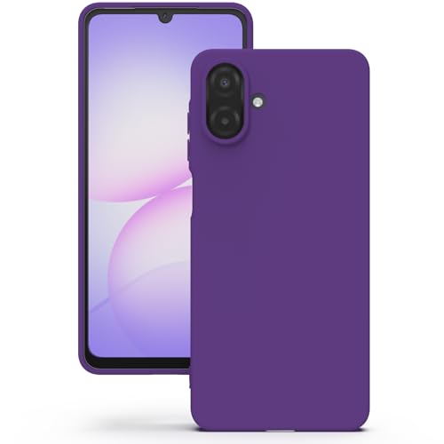 Image of YATWIN Silicone Case for Samsung Galaxy A07 4G, Soft-Touch, Shockproof, DustProof, Antiskid Phone Cover for Samsung Galaxy A07 4G - Purple