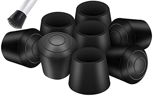 Protector Patas Sillas, 20 Pcs Redondas Goma Protector Sillas Patas, Almohadillas de Silla pies Pads para Patas Redondas de la Sill, Negro (15mm - 16mm)