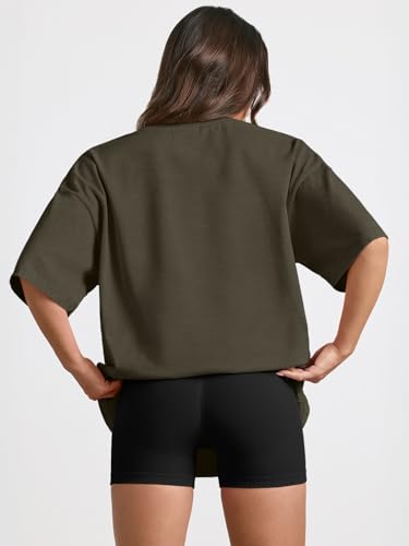 Image of Trendy Queen Womens Oversized T-Shirts Short Sleeves Workout Tops | Casual Summer Gym Tees Plus Size Fashion Clothes 2026