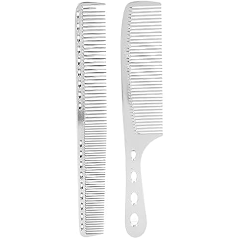 Professionelle Haarkämme, Schwanzkamm, 2 Teile/satz Haarkamm Raum Aluminium Edelstahl Antistatisch Sparse Haircut Comb Beauty Tool zum Schneiden und Haarstyling Cover