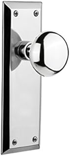 Nostalgic Warehouse New York Plate with New York Knob, Double Dummy, Bright Chrome