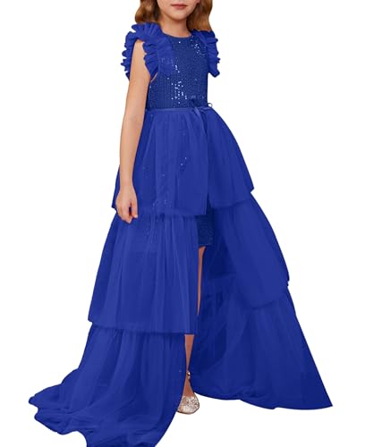 Image of GRACE KARIN Girls Dresses Sequin Party Formal Pageant Dress Tween Girl Birthday Tulle Prom Princess Maxi Dress Size 5-14