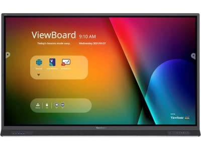 ViewSonic IFP7552-1TAA 75 VIEWBOARD 4K Ultra HD IFP Display W MCompatible with iC & USB-C 3840X2160 TAA