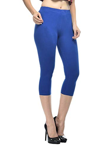Image of Frenchtrendz Women's Cotton Spandex Stretchable Mid Rise Slim Fit Legging Capris (XS-4XL)