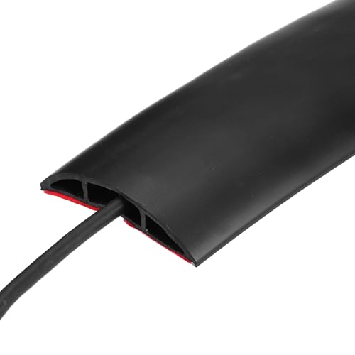 Cache-câble pour gestion de câbles au sol noir protection 1,2 m
