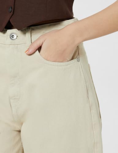 Image of Amazon Brand - Symbol Women's Barrel Fit Denim Jeans | Tapered Balloon | High Rise | Ankle Length (Available in Plus Sizes)