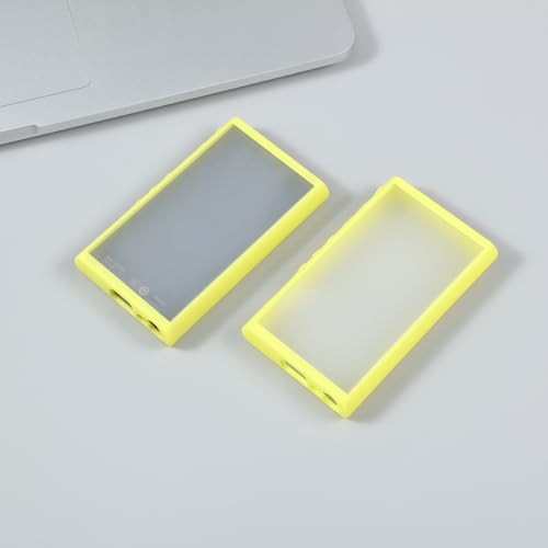 に適用する ソニーウォークマン NW-A300 シリーズ NW-A306 NW-A307 指紋防止耐衝撃透明スキンフィールバックケースカバー (イエロー)