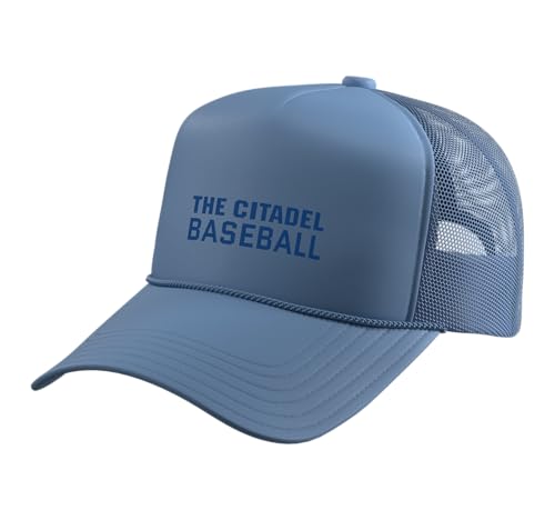 The Citadel Bulldogs TC02 Trucker Hat with Adjustable Mesh Back, Light Blue