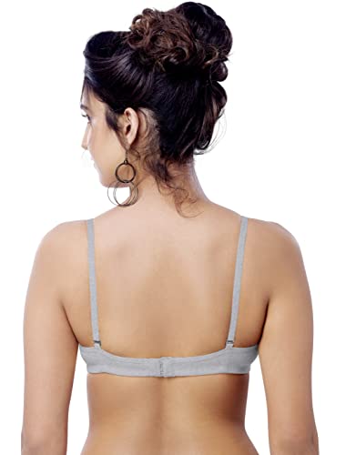 Image of Brida Monica Women's Wide Strap Bra - Soft Hosiery Cotton, Non-Padded, Wireless, Seamless Full Coverage T-Shirt Bra
