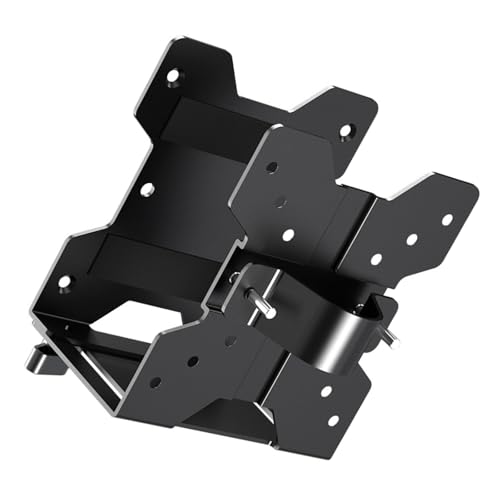 Vdaxvme Soporte de montaje delgado ajustable para debajo del escritorio, soporte de brazo para monitor pequeño, soporte ajustable para PC