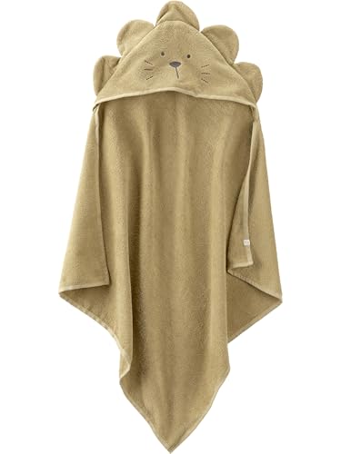 Image of Baby Organic Cotton Bath Towel, Camp Khaki, OSZ