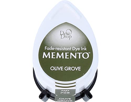 Tsukineko Memento Dew Drop Fade Resistant Dye Inkpad, Olive Grove