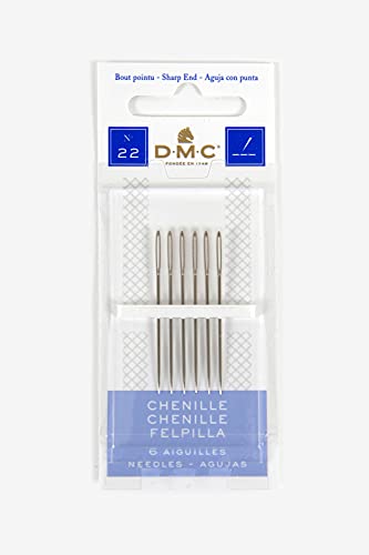 DMC 1768-22 Chenille Hand Needles 6/pkg Size 22
