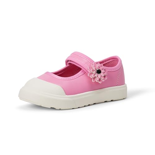 Amazon Essentials Girls' Mary Jane Sneakers, Pink, 7 Toddler