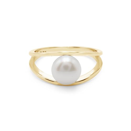 Bague bypass perle or jaune, sublimez vos soirées habillées