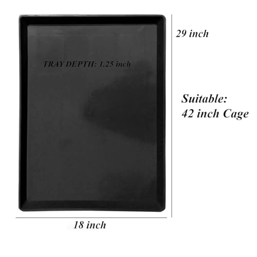 Image of Jainsons Pet Products Replacement Tray for Pet cage, Dog Crate, Dog Kennel, Dog Cage Replacement Tray, Plastic Bottom Pan Floor Liners for Pet Cages Crates Kennels Dogs Cat (42 INCH, Black)