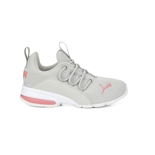 PUMA Kids Girls Axelion Mesh Lace Up Sneakers Shoes Casual - Grey