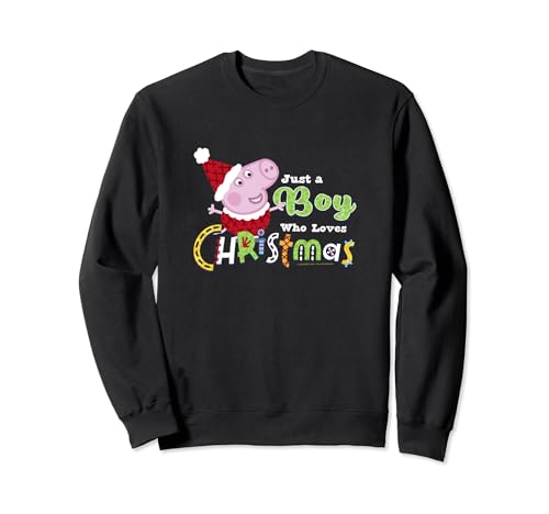 Sweatshirt Peppa Pig Christmas pour garçon fan de dessin animé anglais