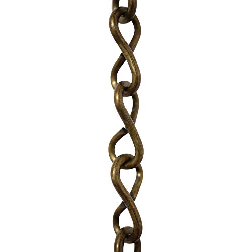 RCH Hardware CH-S50-16-AB-10 Steel Basket Chain, Antique Brass (10 Feet)