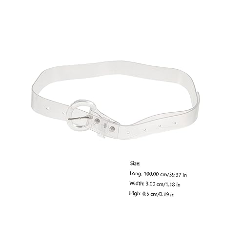Chic Transparent Waist Belt for Women PVC Acrylic D Ring Buckle Casual Dress Accessory for Skirts Pants3