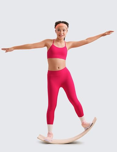 Image of CRZ YOGA Girls Butterluxe Y Back Sports Bra | Light Support, Removable Pads, Yoga, Athletic, Extremely Soft, Scoop Neck, Spaghetti Straps, for Teen