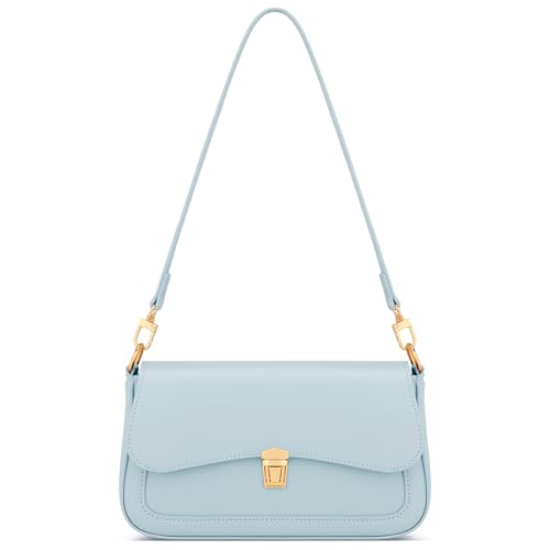 KKXIU Small Shoulder Bag for Women Cute Purses Mini Hobo Handbag Trendy Clutch Purse-Blue