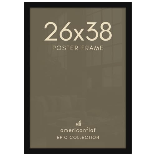 Image of Americanflat 26x38 Poster Frame - Engineered Wood - Black