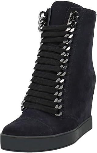 Boots for women, Women Wedge Heel Platform Ankle Boots Chain Lace-up Chunky Combat Booties Round Toe Pumps Zipper Fashion Sneakers Size 4-16 US