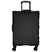 Tense Edano Extra Large Aluminum Trolley Makeup Train Case with Built-in LED Lights Professional Cosmetic Organizer Studio with Speaker & Stand Rolling Lighted Makeup Vanity Station (black)