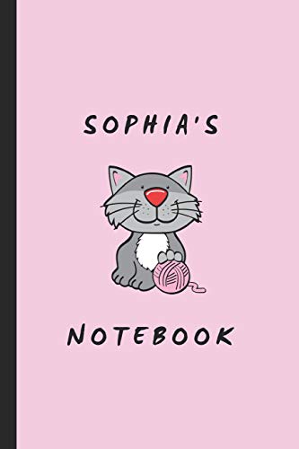 Sophia's Notebook: Personalised Cat Themed Notepad