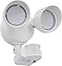 Lithonia Lighting OLF 2RH 4000K 120 MO WH NAHD M6 Adjustable Twin Head Outdoor LED Security Flood Light With Motion Sensor, 1500 Lumens, 120 Volts, 25 Watts, Wet Listed, White